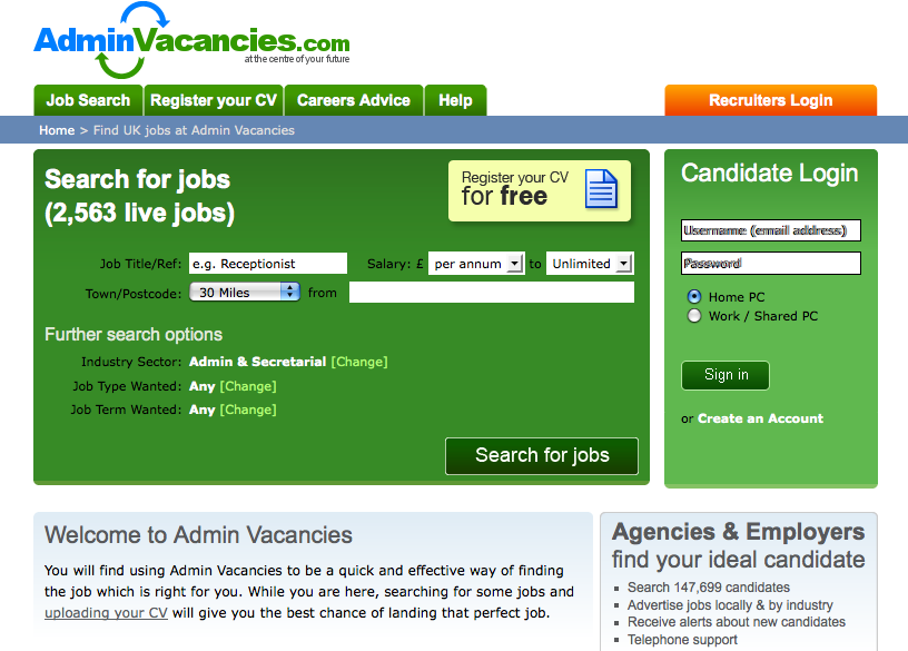 Admin Vacancies