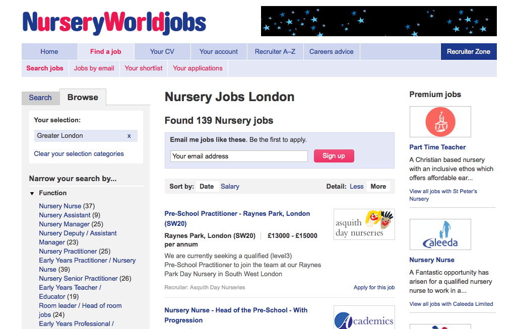 Nursery World Jobs