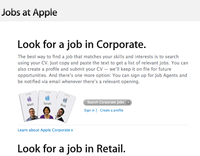 Jobs at Apple