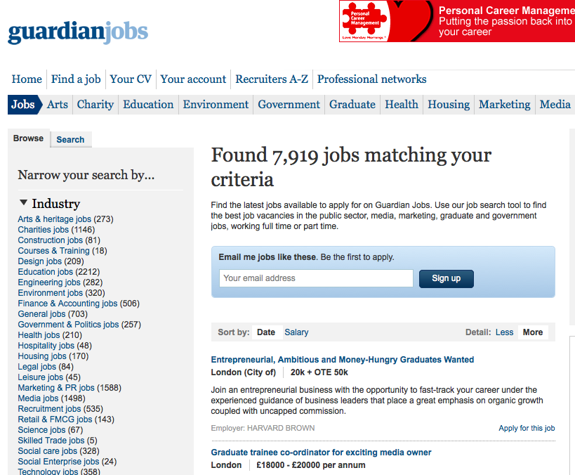 research jobs guardian london