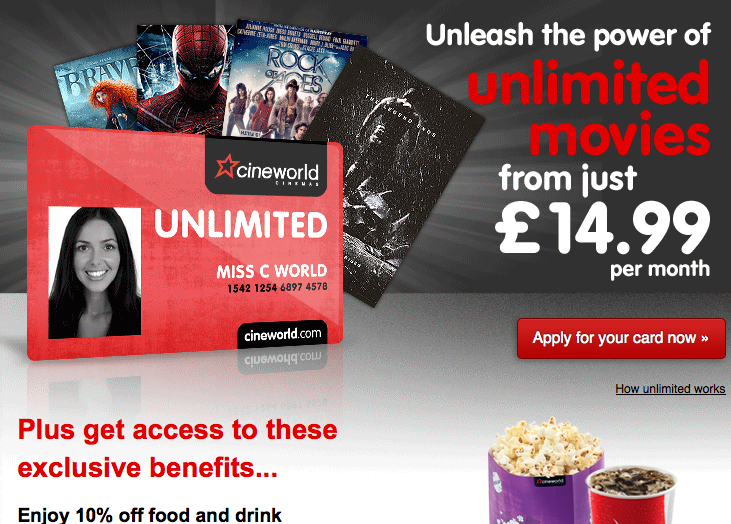 Cineworld Unlimited Card - Broke in London