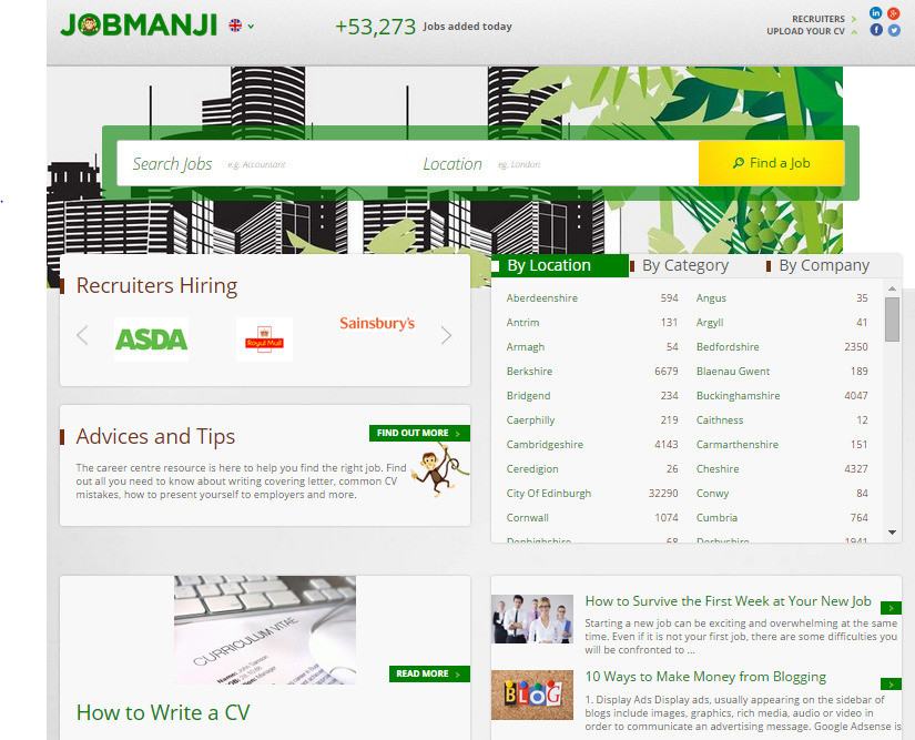 Jobmanji Homepage