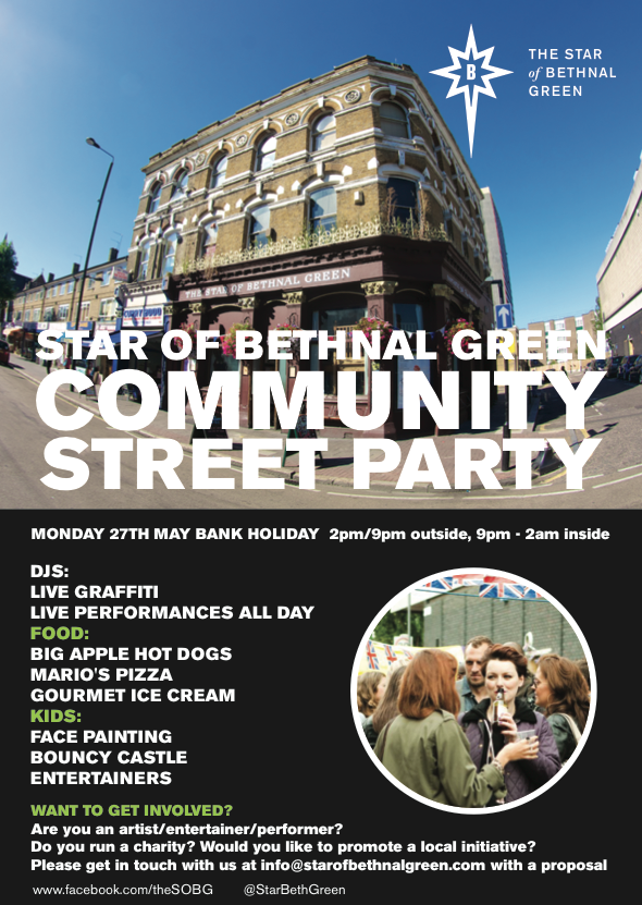 The Star of Bethnal Green Street Bank Holiday Party