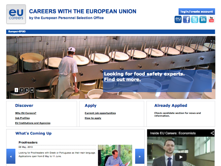Job opportunities european institutions