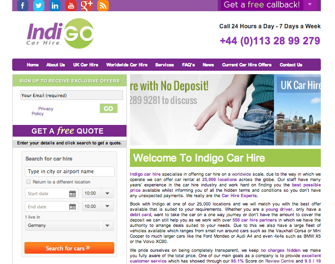 Indigo Car Hire UK