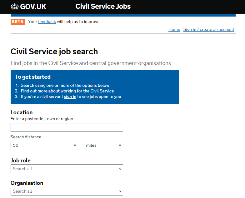civil service jobs