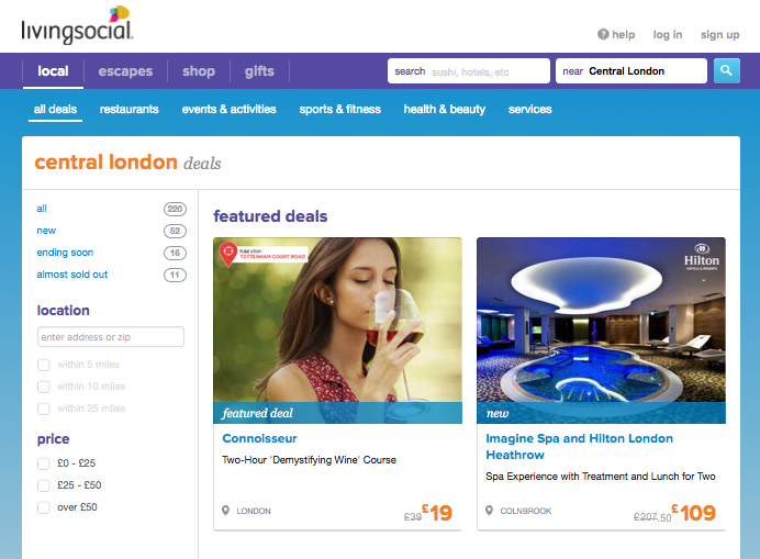 Livingsocial UK Broke in London