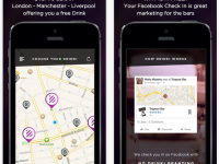 Drinki App Gives FREE cocktails for a Facebook Check-in