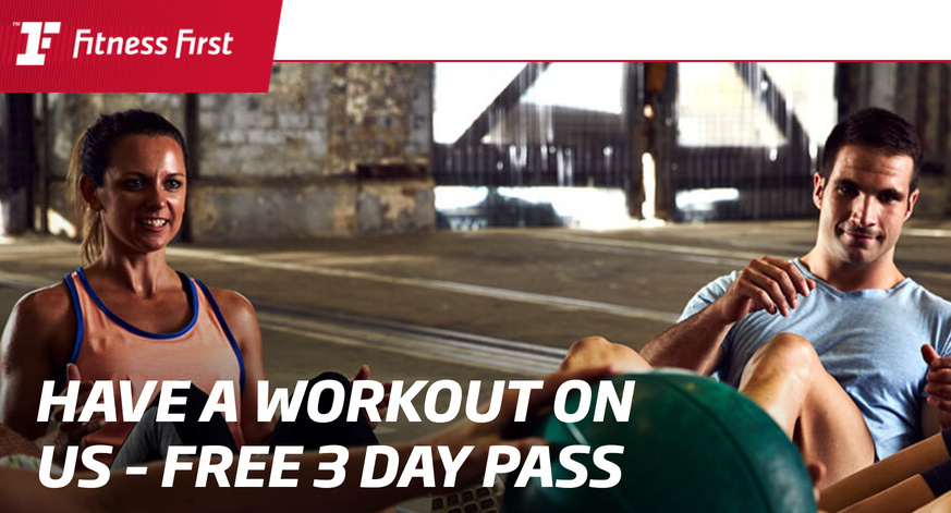 Get A Free Three Day Gym Pass From Fitness First